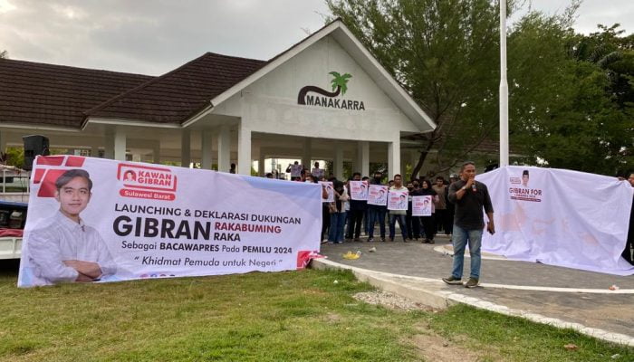 Kawan Gibran di Sulbar Muncul dan Deklarasi Sebagai Cawapres