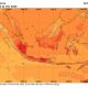 Peta BMKG Prakiraan suhu panas di Indonesia.