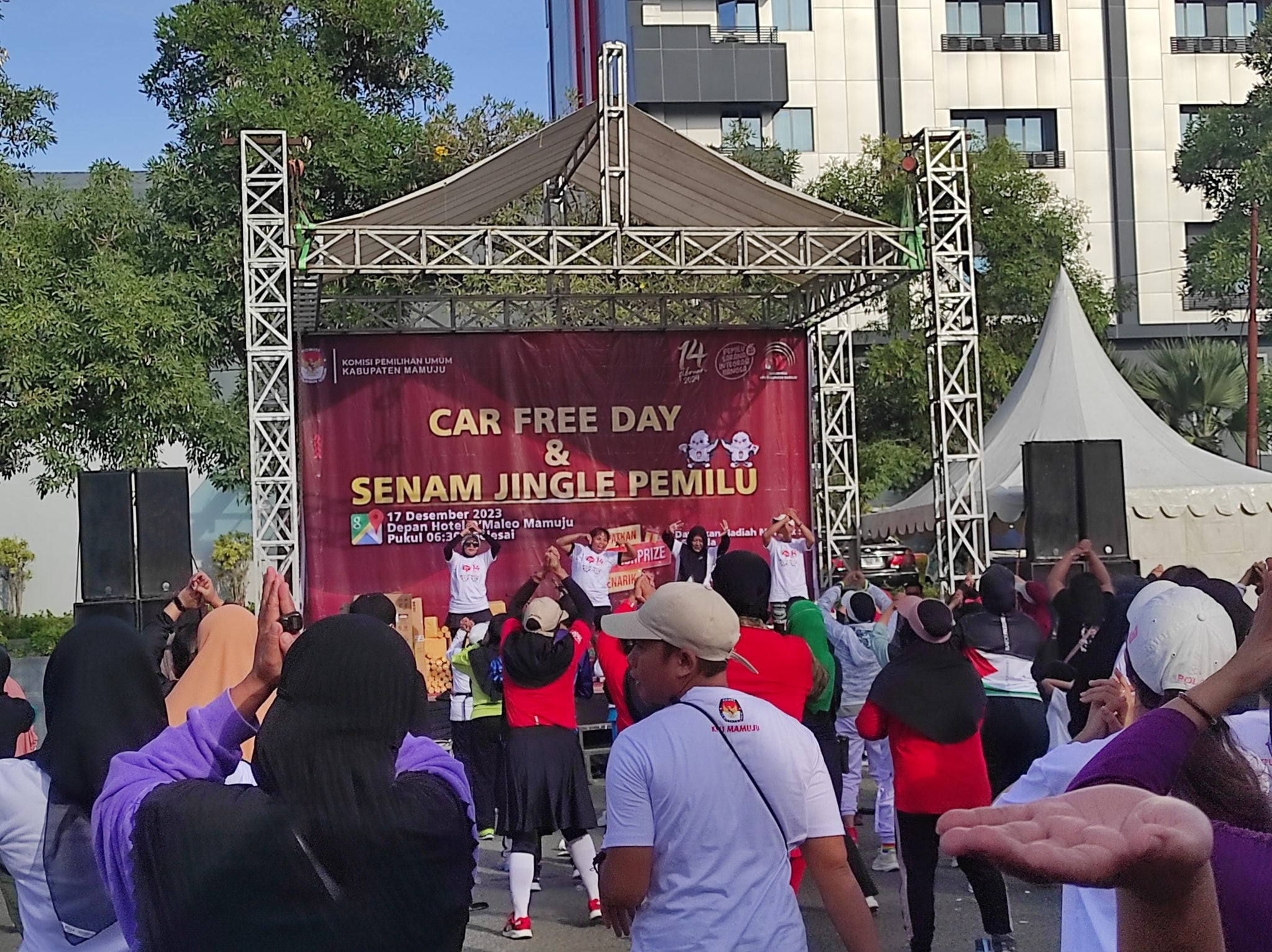 KPU Mamuju Senam Jingle Pemilu 2024