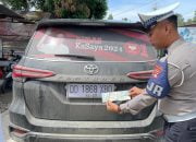 Pakai Plat Palsu, Mobil Mantan Sekda Polman Bebas Manggazali Terjaring Razia