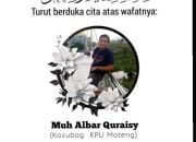 Pegawai KPU Mateng Meninggal Dunia, KPU Mamuju Ucapkan Belasungkawa