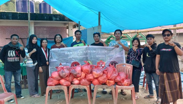 GMNI dan Aliansi Mahasiswa Mamuju Distribusikan Bantuan Untuk Korban Tanah Longsor di Mamasa