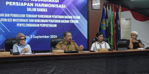 Rapat koordinasi rencana Ranperda Gizi Masyarakat Sulbar.