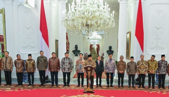 Berikut Susunan Kabinet Kerja Merah Putih Presiden Prabowo Subianto