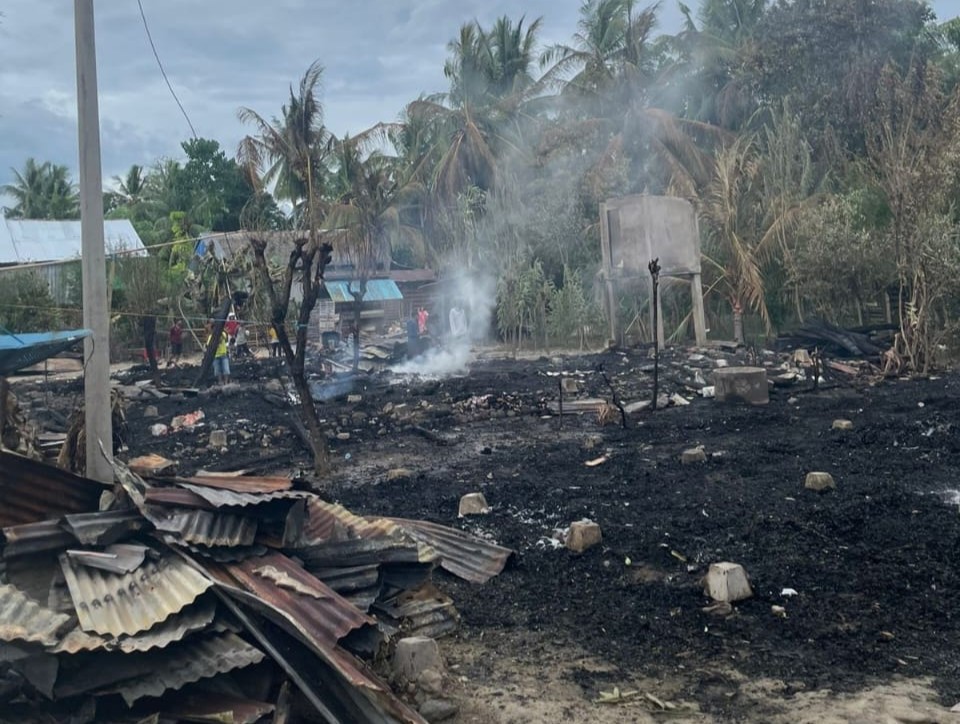 Kebakaran di Lamase, Desa Renggeang, Polman