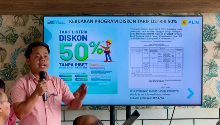 97 Persen Pelanggan PLN di Sulbar Sudah Bisa Nikmati Listrik Diskon 50 Persen