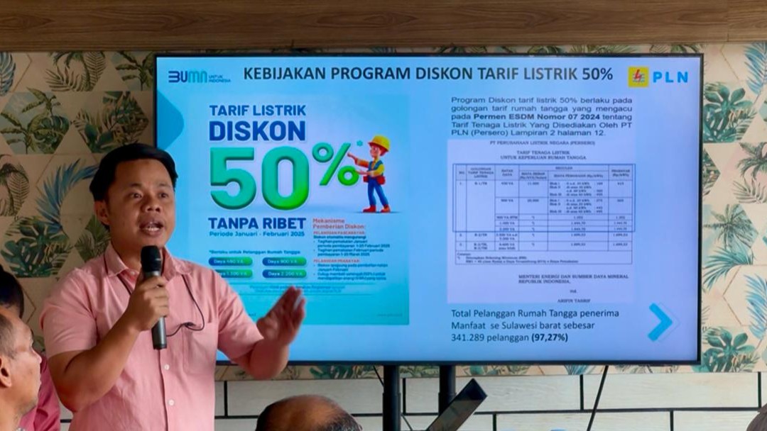 Diskon listrik 50 persen