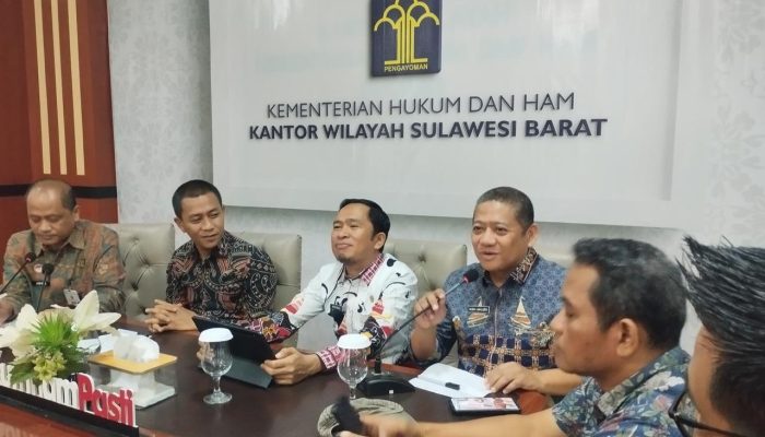 Sekretariat DPRD Sulbar ke Kanwil Kemenkumham Bahas Ranperda Perikanan dan Kelautan