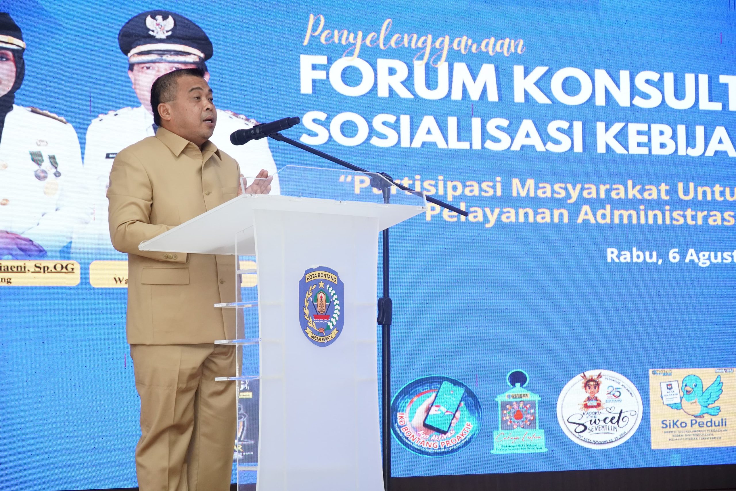 Wakil Wali Kota Bontang, Agus Haris saat memberikan sambutan.