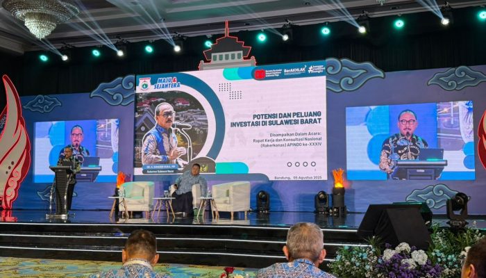 Gubernur Suhardi Duka Jadi Narasumber Utama di Rakerkonas Apindo 2025, Promosikan Potensi Investasi Sulbar