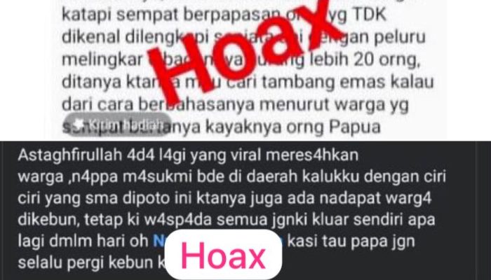 Viral di Medsos, Polisi Pastikan Isu Kelompok Bersenjata di Kalukku Hoaks