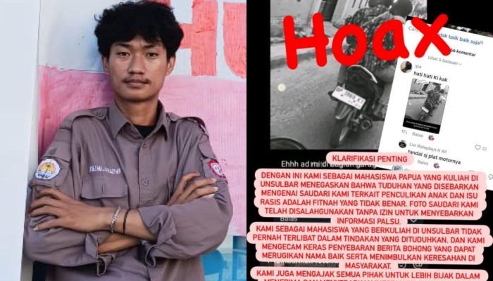 HMH Unsulbar Kecam Isu Hoaks Penculikan yang Berujung Stigmatisasi Mahasiswa Papua di Majene