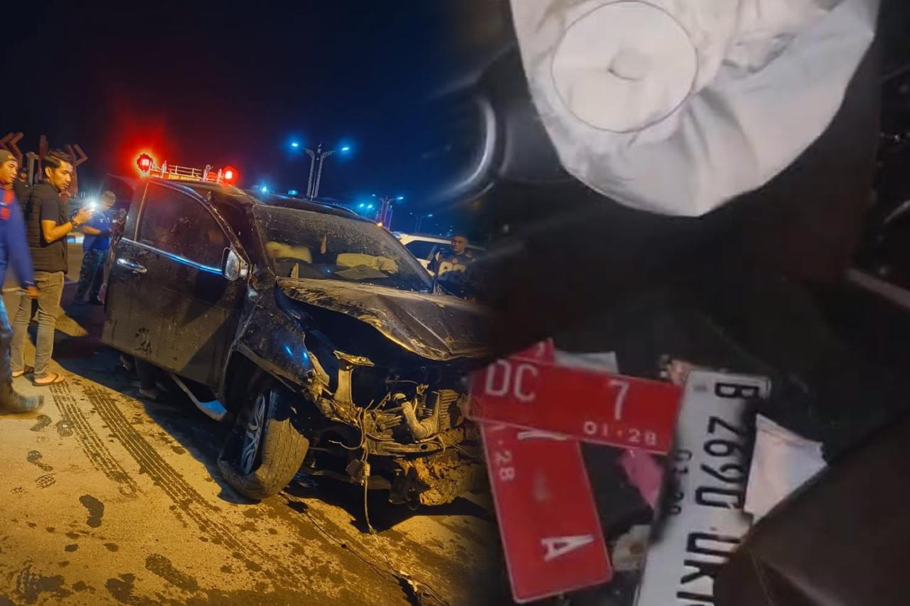 Fortuner Tabrak Warung di Mamuju