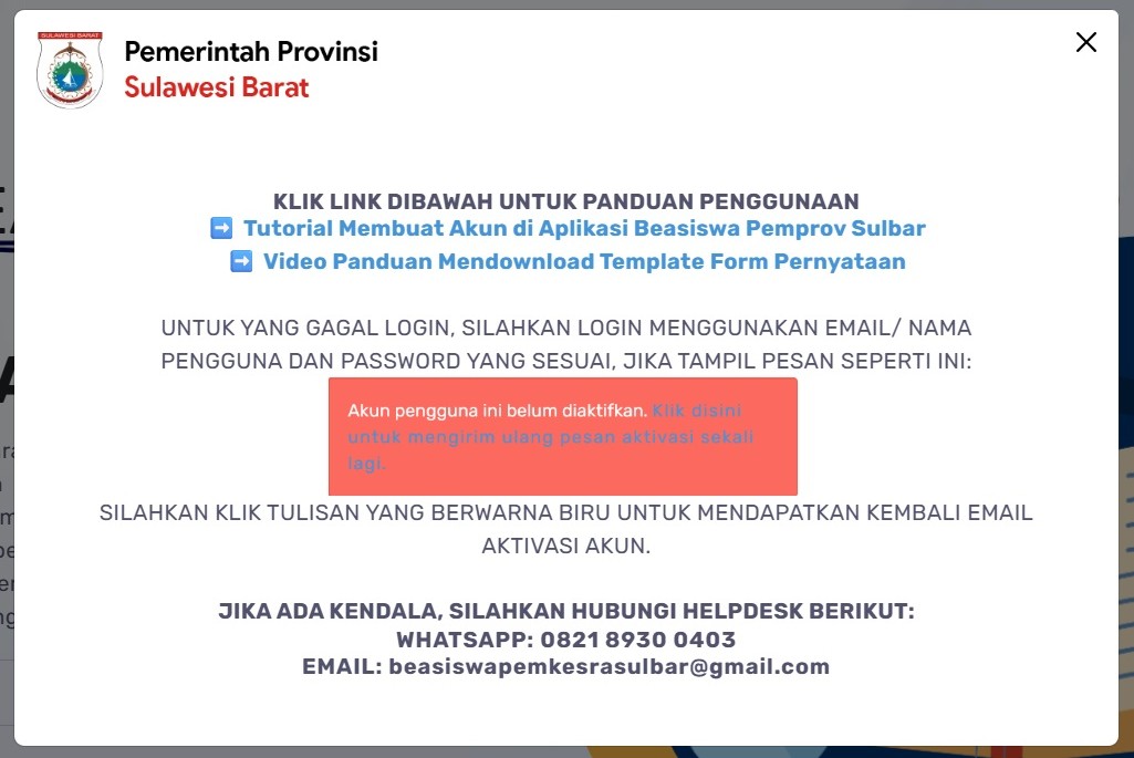 Beasiswa Sulbar 2026