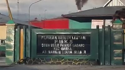 Kantor PT Palman Sumber Lestari di Desa Parigi Kasano, Kecamatan Baras, Kabupaten Pasangkayu. (Foto : Istimewa)