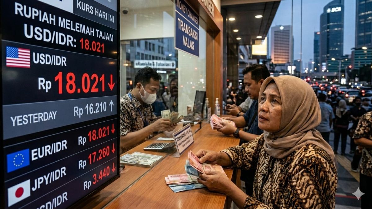 Rupiah Ambruk ke 18 Ribu per Dolar AS, IHSG Ikut Terpukul
