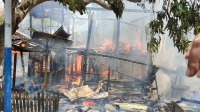Kebakaran di Limboro Polewali Mandar.