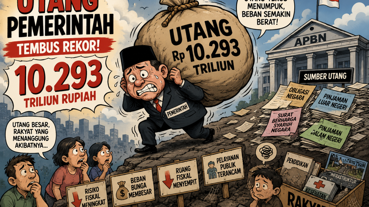 Utang Pemerintah Catat Rekor, Tembus Rp10.293 Triliun per Juni 2026